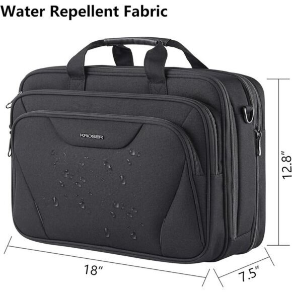 Laptop Bag Premium Computer Briefcase Fits Laptop Expandable Shoulder Messenger - Picture 4 of 7